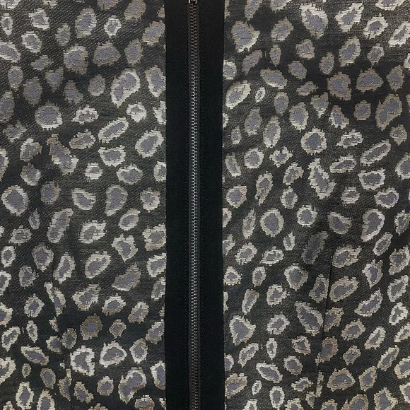 Ann Taylor Black Sheath Dress with Metallic Leopard Detail - Picture 3 of 5